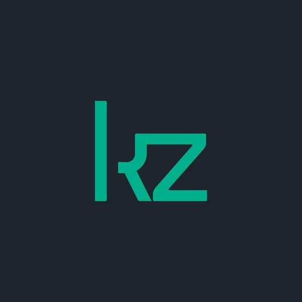 Kz conectado letras logotipo — Vetor de Stock