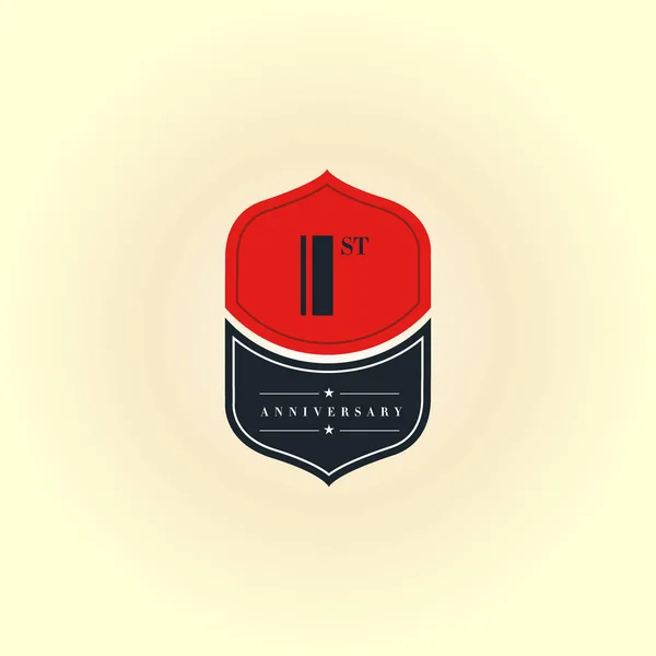 Logo del primo anniversario — Vettoriale Stock