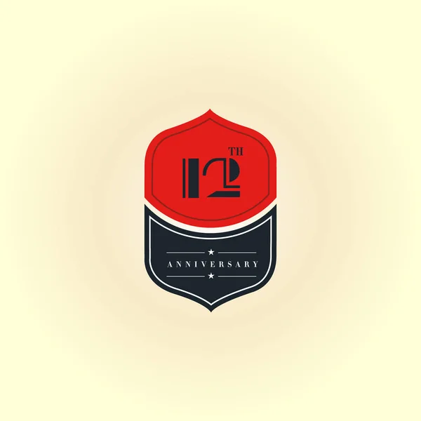Logo 12. výročí — Stockový vektor
