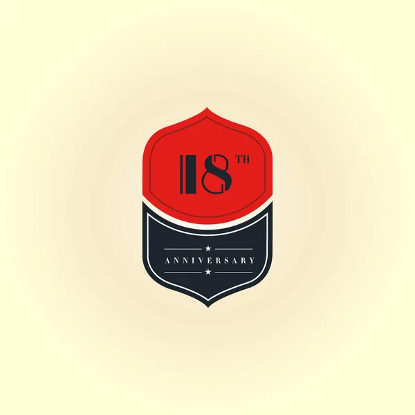 Logotipo do aniversário 18 —  Vetores de Stock