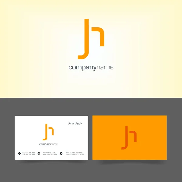 Ícone de carta conjunta Jh —  Vetores de Stock