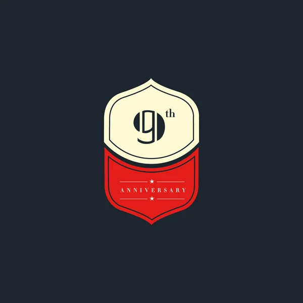 Логотип 9-летия — стоковый вектор