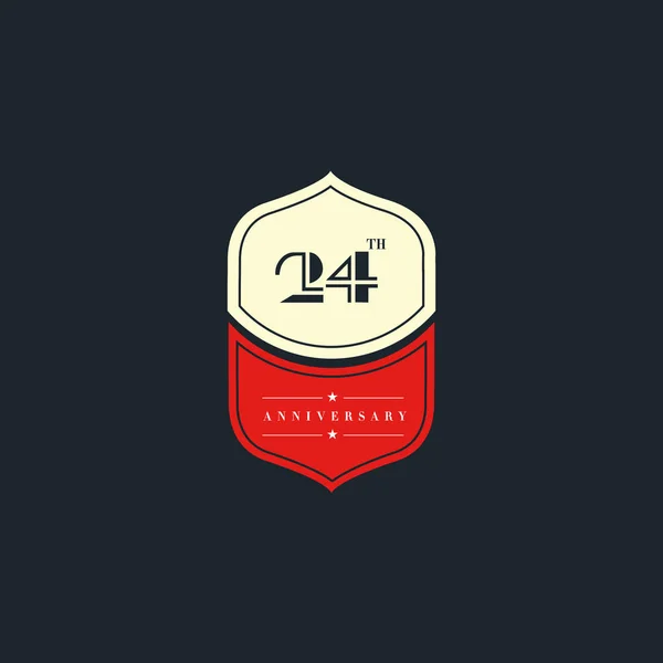 Logotipo de aniversário 24 — Vetor de Stock