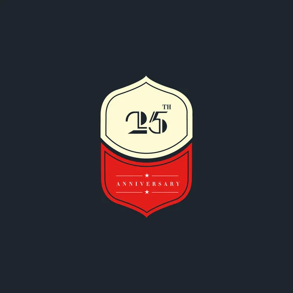25th Anniversary logo — Stock Vector