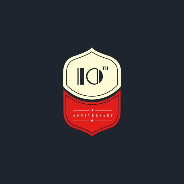 Логотип 10-летия — стоковый вектор