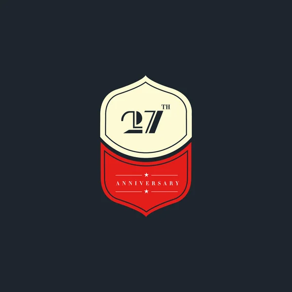 Logotipo do aniversário 27 — Vetor de Stock