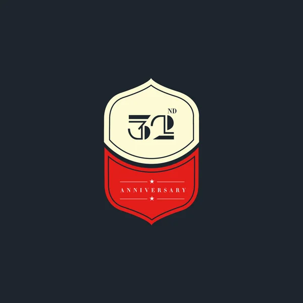 Логотип 32-й годовщины — стоковый вектор