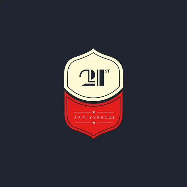 Логотип 21-летия — стоковый вектор