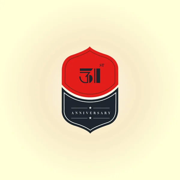 Logo del trentunesimo anniversario — Vettoriale Stock