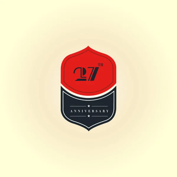 Logotipo do aniversário 27 — Vetor de Stock