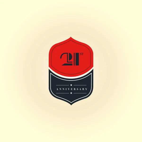 Logo del 21esimo anniversario — Vettoriale Stock