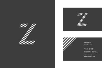 Dar çizgi harf Z logosu