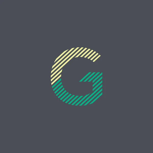 G Buchstabe farbige Linie Logo — Stockvektor