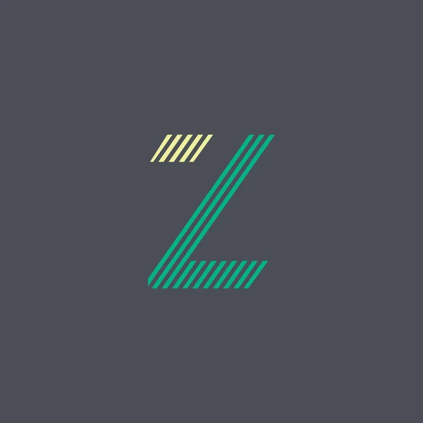 Z brief gekleurde lijn logo — Stockvector