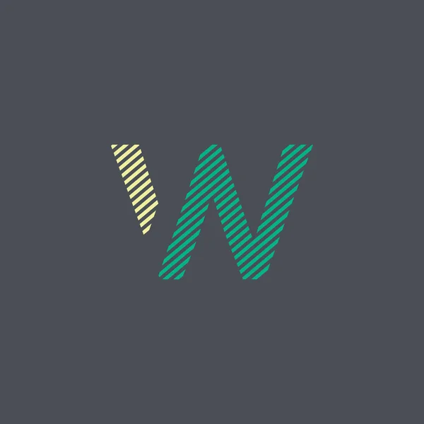 W Логотип кольорової лінії літери — стоковий вектор