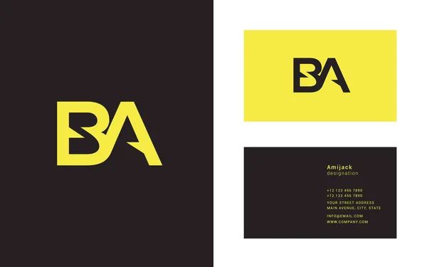 Icône de logo commun BA — Image vectorielle