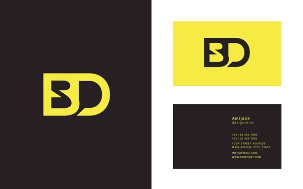 Gemeinsames Logo Symbol bd — Stockvektor