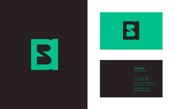 Ícone logotipo comum BI — Vetor de Stock