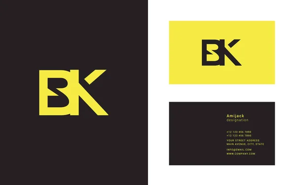Icono del logotipo conjunto BK — Vector de stock