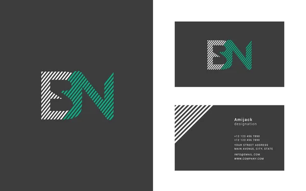 Logo línea de color Bn — Vector de stock