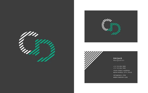 Linha colorida logotipo Cd — Vetor de Stock