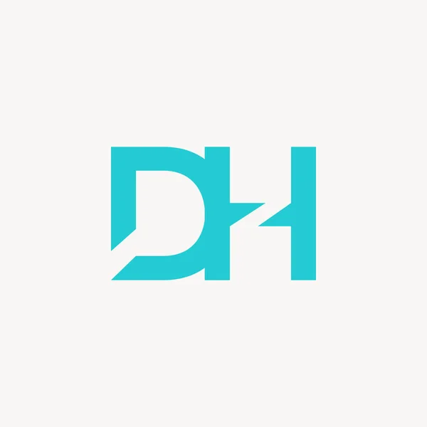 Gezamenlijke logo pictogram Dh — Stockvector