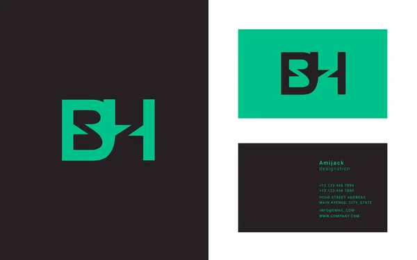 Ortak logo simge Bh — Stok Vektör