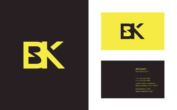 Gezamenlijke logo pictogram Bk — Stockvector