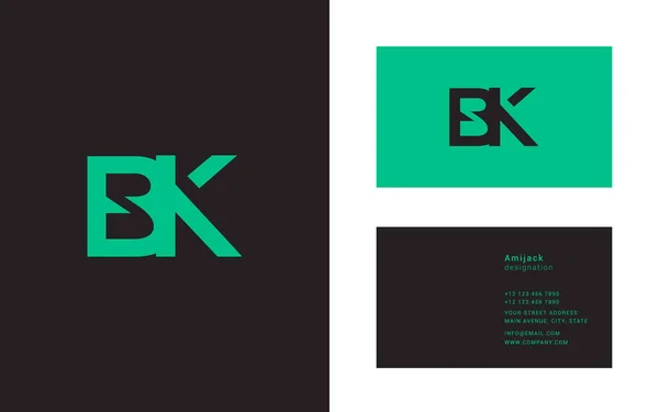 Icono del logotipo conjunto BK — Vector de stock