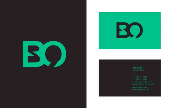 Icono del logotipo conjunto BO — Archivo Imágenes Vectoriales