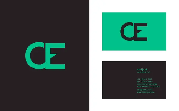 Icône logo conjoint Ce — Image vectorielle