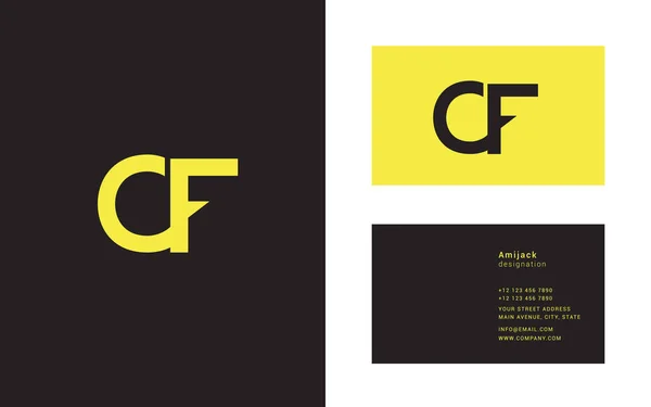 Gezamenlijke logo pictogram Cf — Stockvector