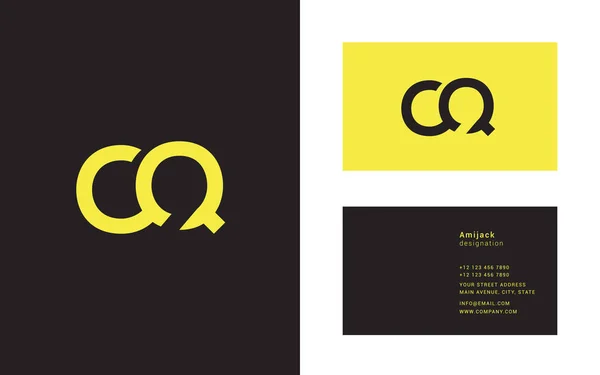 Icono del logotipo conjunto Cq — Archivo Imágenes Vectoriales