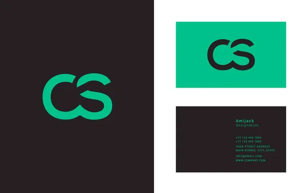 Joint logo icon Cs — Stock Vector