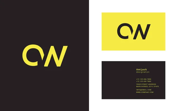 Gezamenlijke logo pictogram Cw — Stockvector