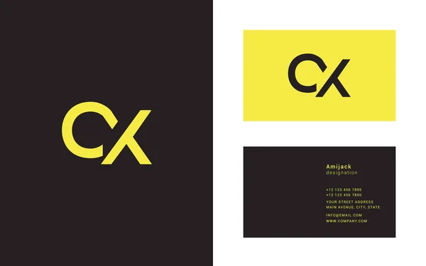 Icono del logotipo conjunto Cx — Vector de stock