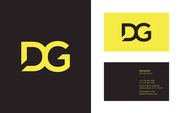 Gezamenlijke logo pictogram Dg — Stockvector