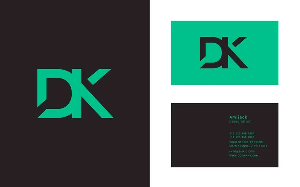 Gezamenlijke logo pictogram Dk — Stockvector