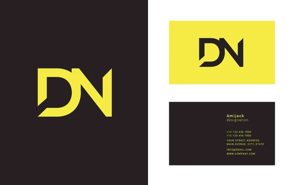 Gezamenlijke logo pictogram Dn — Stockvector