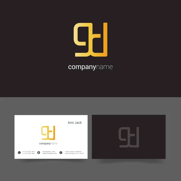 Gezamenlijke logo pictogram Gd — Stockvector