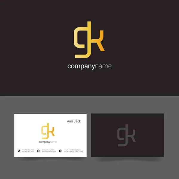 Gemeinsames Logo Symbol gk — Stockvektor