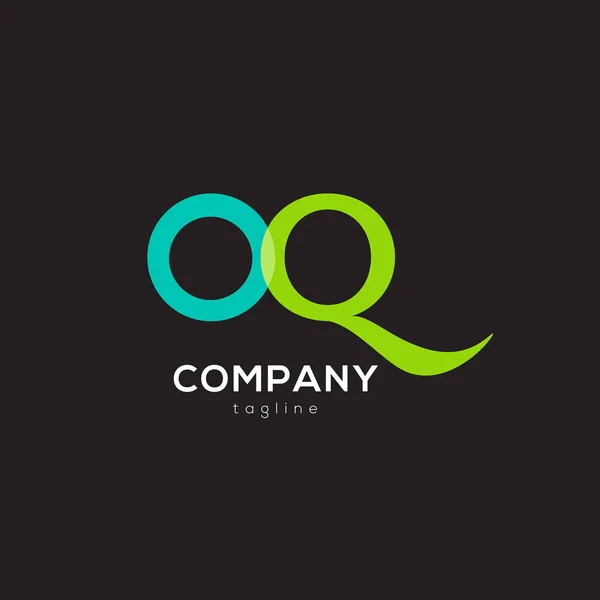 Ortak harf logo Oq — Stok Vektör