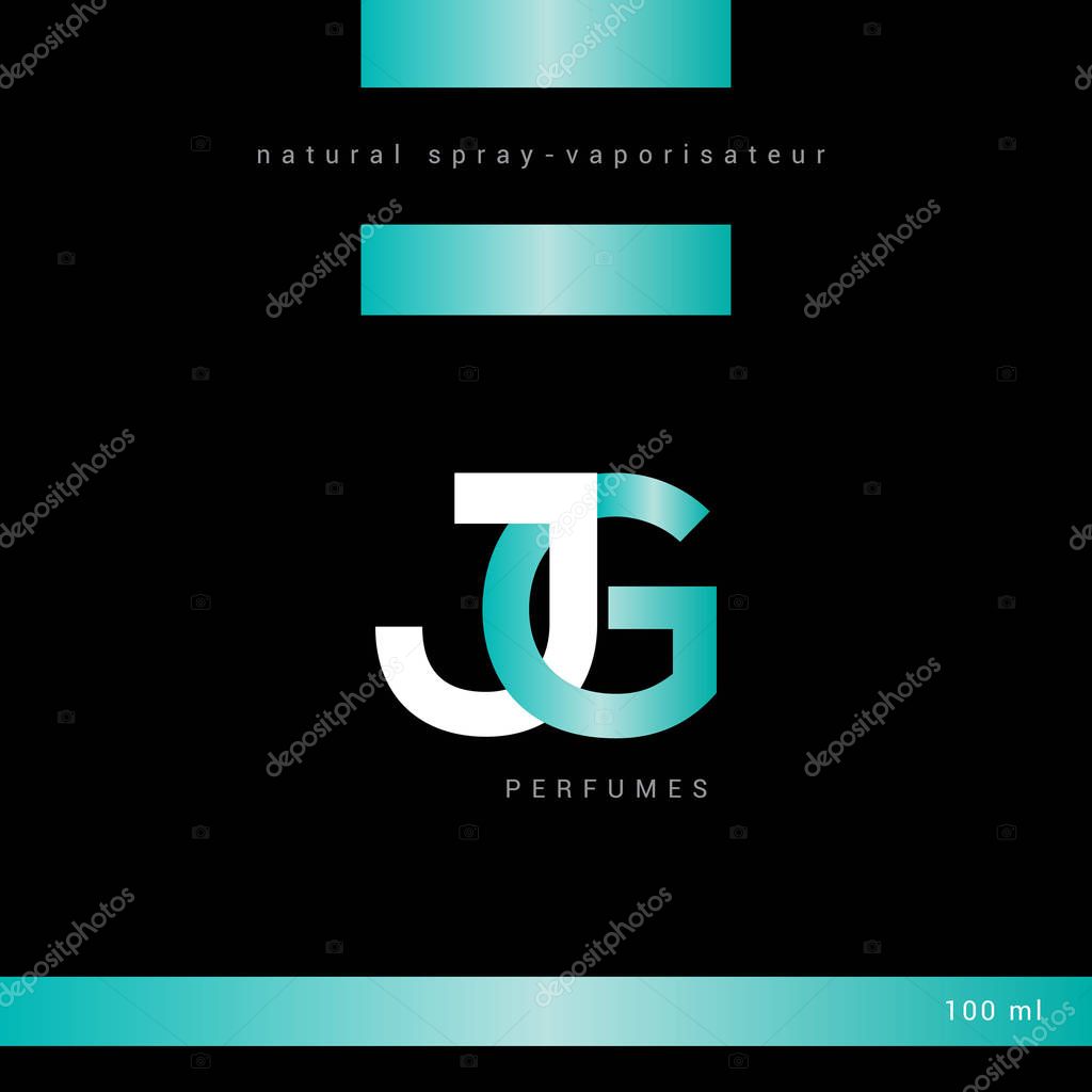 Packaging design Jg, vector illustration