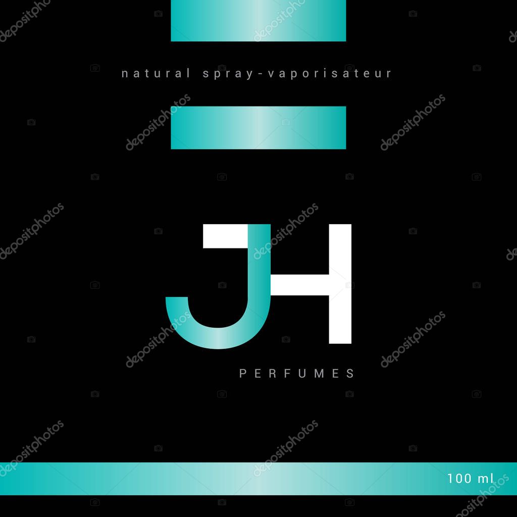 Packaging design Jh, vector illustration