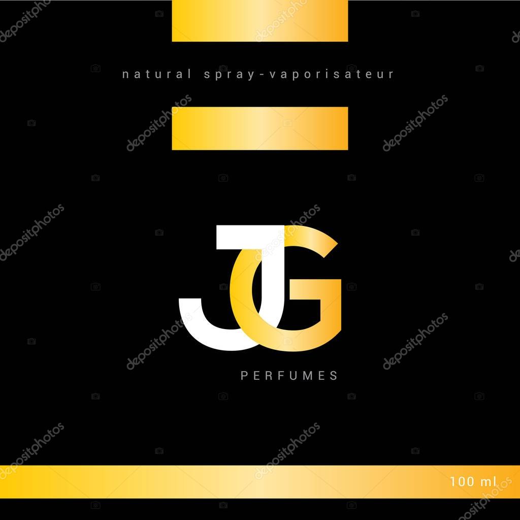 Packaging design Jg, vector illustration