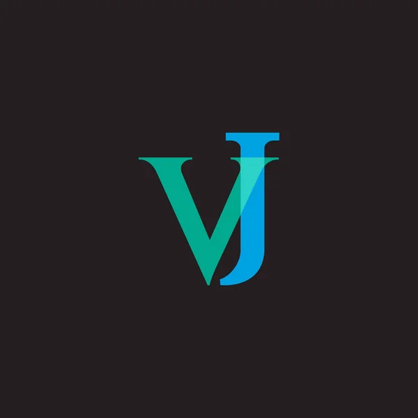 Utformningen av gemensamma bokstäver Vj — Stock vektor