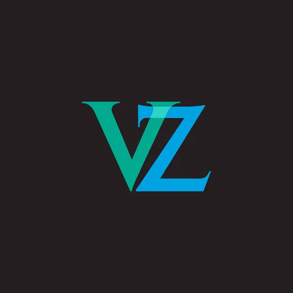 Conception des lettres conjointes VZ — Image vectorielle