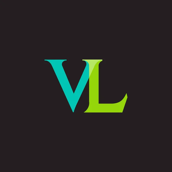 Utformningen av gemensamma bokstäver Vl — Stock vektor