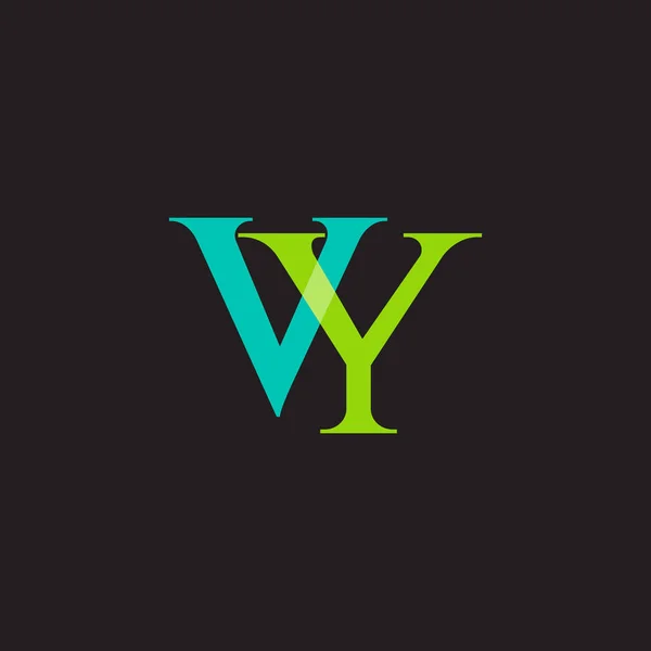 Diseño de letras conjuntas VY — Vector de stock