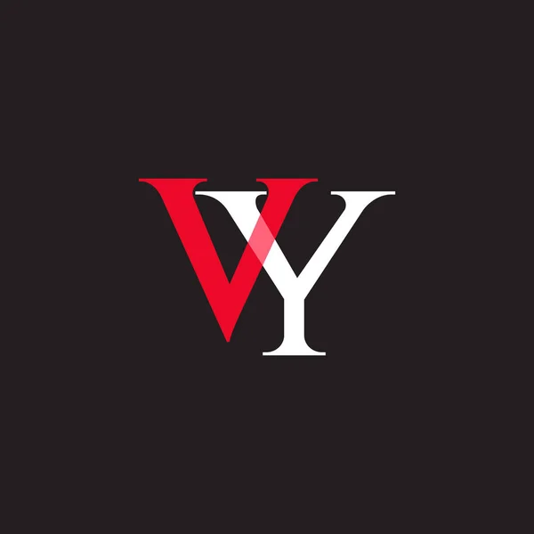 Проектування спільних літер VY — стоковий вектор